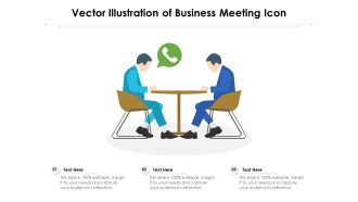 Vector Illustration Of Business Meeting Icon Ppt PowerPoint Presentation Inspiration File Formats PDF