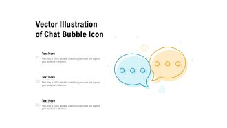 Vector Illustration Of Chat Bubble Icon Ppt PowerPoint Presentation File Diagrams