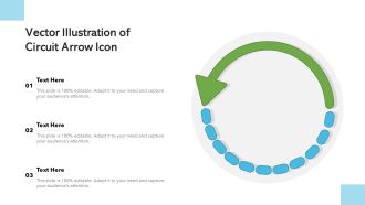 Vector Illustration Of Circuit Arrow Icon Ppt Styles Grid PDF