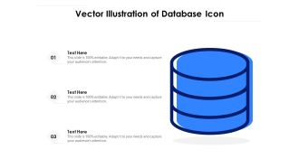 Vector Illustration Of Database Icon Ppt PowerPoint Presentation Gallery Example PDF