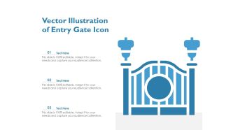 Vector Illustration Of Entry Gate Icon Ppt PowerPoint Presentation Summary Format PDF