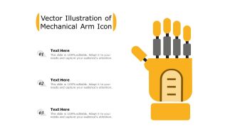 Vector Illustration Of Mechanical Arm Icon Ppt PowerPoint Presentation File Graphics Design PDF