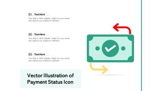 Vector Illustration Of Payment Status Icon Ppt PowerPoint Presentation File Samples PDF