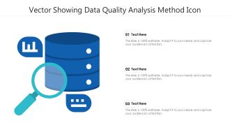 Vector Showing Data Quality Analysis Method Icon Ppt PowerPoint Presentation Icon Show PDF