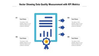 Vector Showing Data Quality Measurement With KPI Metrics Ppt PowerPoint Presentation Model Gridlines PDF