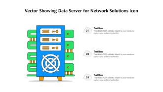 Vector Showing Data Server For Network Solutions Icon Ppt PowerPoint Presentation Gallery Shapes PDF
