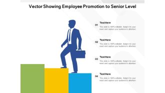 Vector Showing Employee Promotion To Senior Level Ppt PowerPoint Presentation Gallery Inspiration PDF