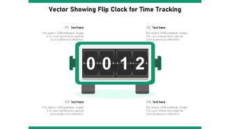 Vector Showing Flip Clock For Time Tracking Ppt PowerPoint Presentation Gallery Background PDF