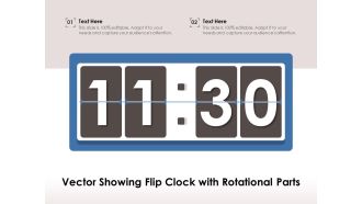Vector Showing Flip Clock With Rotational Parts Ppt PowerPoint Presentation File Summary PDF