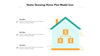 Vector Showing Home Plan Model Icon Ppt PowerPoint Presentation File Deck PDF