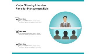 Vector Showing Interview Panel For Management Role Ppt PowerPoint Presentation Icon Gallery PDF