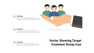 Vector Showing Target Customer Group Icon Ppt PowerPoint Presentation Summary Design Templates PDF