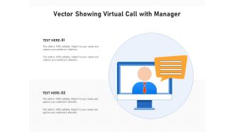Vector Showing Virtual Call With Manager Ppt PowerPoint Presentation Gallery Structure PDF