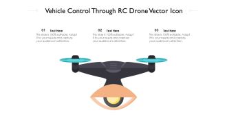 Vehicle Control Through RC Drone Vector Icon Ppt PowerPoint Presentation File Topics PDF