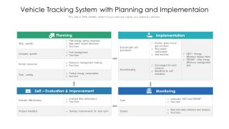 Vehicle Tracking System With Planning And Implementaion Ppt PowerPoint Presentation File Visual Aids PDF