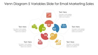 Venn Diagram 5 Variables Slide For Email Marketing Sales Ppt PowerPoint Presentation File Slide PDF