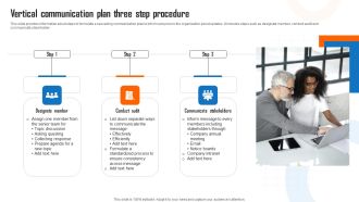 Vertical Communication Plan Three Step Procedure Portrait PDF