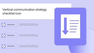 Vertical Communication Strategy Checklist Icon Elements PDF