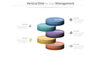 Vertical Steps For Data Management Powerpoint Template