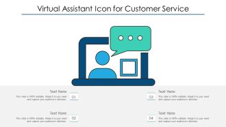 Virtual Assistant Icon For Customer Service Ppt PowerPoint Presentation File Graphics PDF