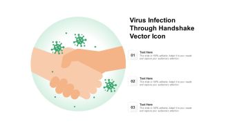 Virus Infection Through Handshake Vector Icon Ppt PowerPoint Presentation Gallery Guidelines PDF