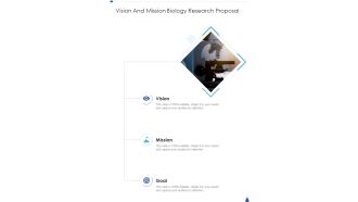 Vision And Mission Biology Research Proposal One Pager Sample Example Document