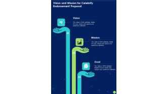 Vision And Mission For Celebrity Endorsement Proposal One Pager Sample Example Document