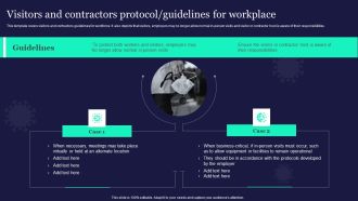 Visitors And Contractors Protocol Guidelines For Workplace Formats PDF