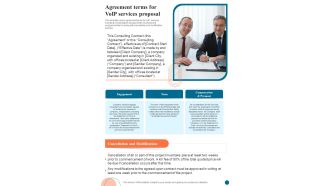 Voice Over Internet Protocol Infrastructure And Services Agreement Terms One Pager Sample Example Document