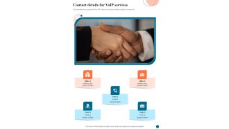 Voice Over Internet Protocol Infrastructure And Services Contact Details One Pager Sample Example Document