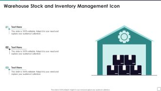 Warehouse Stock And Inventory Management Icon Pictures PDF