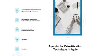 Waterfall Project Prioritization Methodology Agenda For Prioritization Technique In Agile Mockup PDF