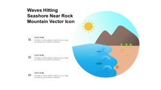 Waves Hitting Seashore Near Rock Mountain Vector Icon Ppt PowerPoint Presentation File Model PDF