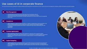 Ways Artificial Intelligence Is Transforming Finance Sector Use Cases Of AI In Corporate Finance Sample PDF