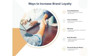 Ways To Increase Brand Loyalty Ppt PowerPoint Presentation Model Examples