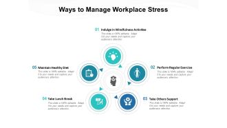 Ways To Manage Workplace Stress Ppt PowerPoint Presentation Gallery Topics PDF