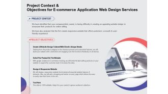Web Design Services Ecommerce Business Project Context And Objectives For E Commerce Application Web Design Services Download PDF