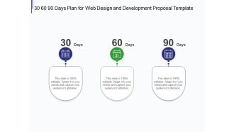 Web Development It And Design 30 60 90 Days Plan For Web Design And Development Ppt Ideas Influencers PDF