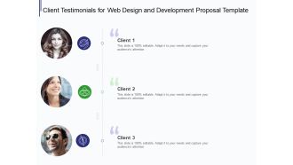 Web Development It And Design Client Testimonials For Web Design And Development Ppt Inspiration Templates PDF