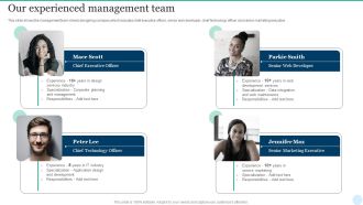 Web Interface Development Services Company Summary Our Experienced Management Team Information PDF