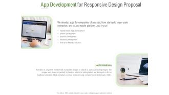 Website Design And Development App Development For Responsive Design Proposal Formats PDF