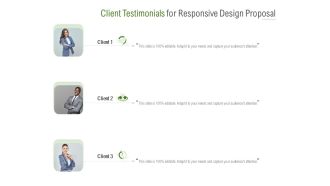 Website Design And Development Client Testimonials For Responsive Design Proposal Summary PDF