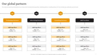 Website Designing Solutions Company Profile Our Global Partners Designs PDF