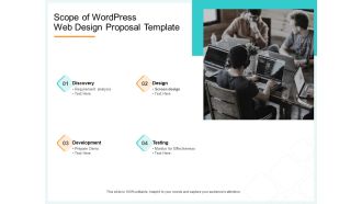 Website Revamp Quotation Scope Of Wordpress Web Design Proposal Formats PDF