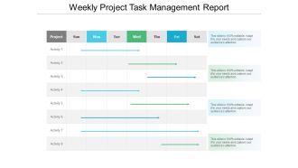 Weekly Project Task Management Report Ppt PowerPoint Presentation Icon Picture