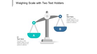 Weighing Scale With Two Text Holders Ppt Powerpoint Presentation Ideas Structure