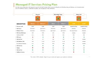Welfare Work Value Managed IT Services Pricing Plan Ppt Summary Designs Download PDF