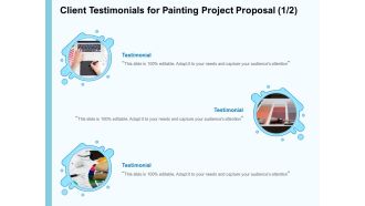 Whitewash Service Client Testimonials For Painting Project Proposal Teamwork Ppt Infographics Styles PDF