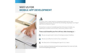 Why Us For Mobile App Development Ppt PowerPoint Presentation File Slides