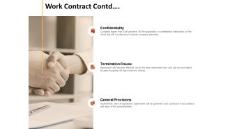 Work Contract Contd Confidentiality Ppt PowerPoint Presentation Pictures Example